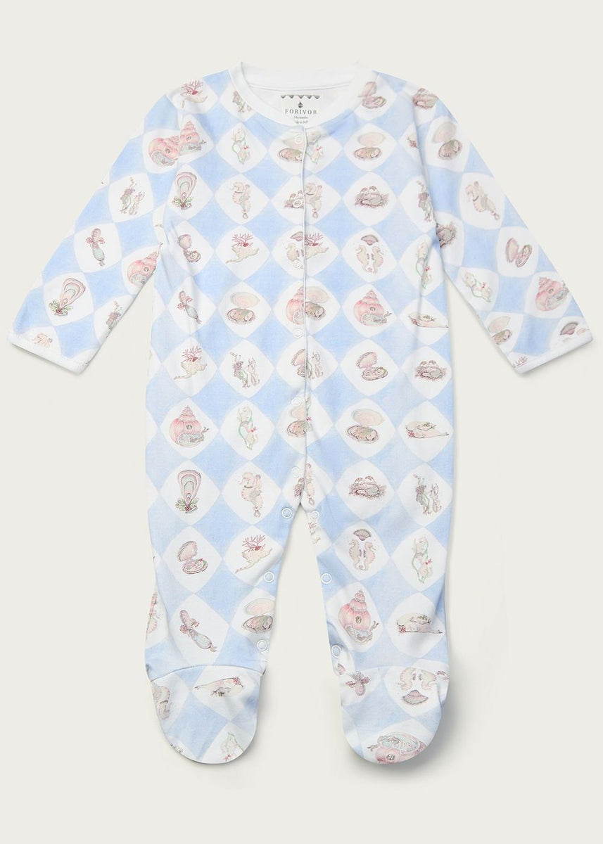 Harlequin de la Mer Organic Cotton Babygrow