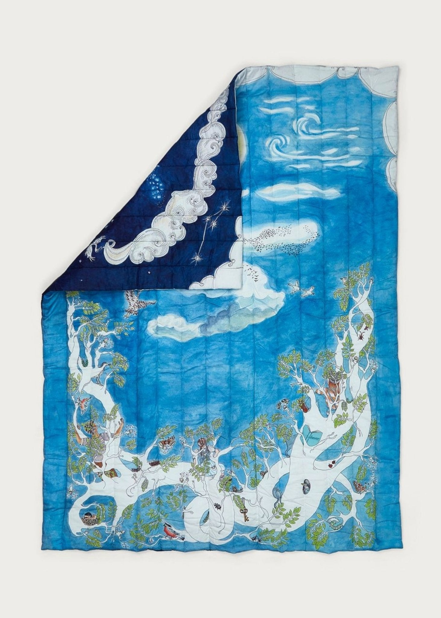 The Space Above the Ground Organic Cotton Quilted Blanket – Forivor