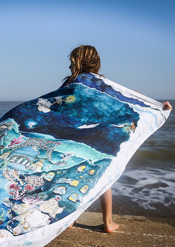 The Legends of the Sea Muslin Blanket - Large