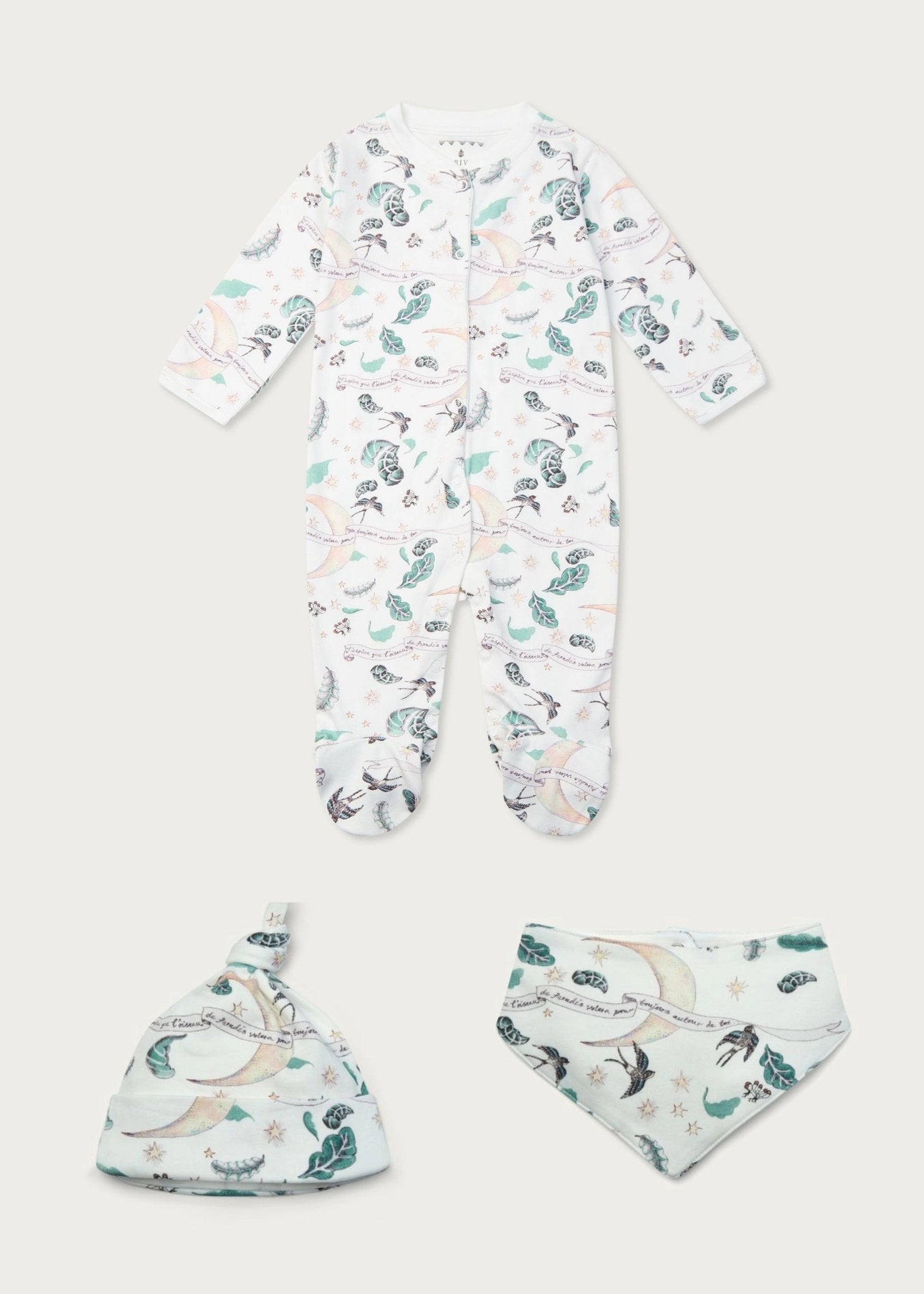 Bird of Paradise (White) - Newborn Gift Set - Forivor