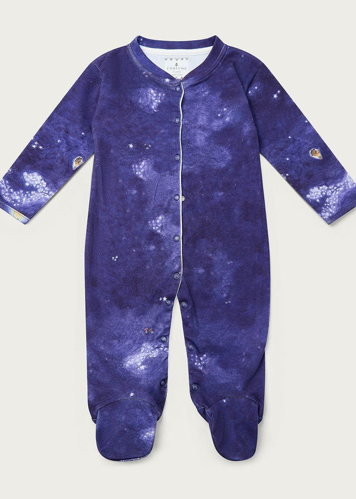 Celestial Stars Organic Cotton Babygrow - Forivor