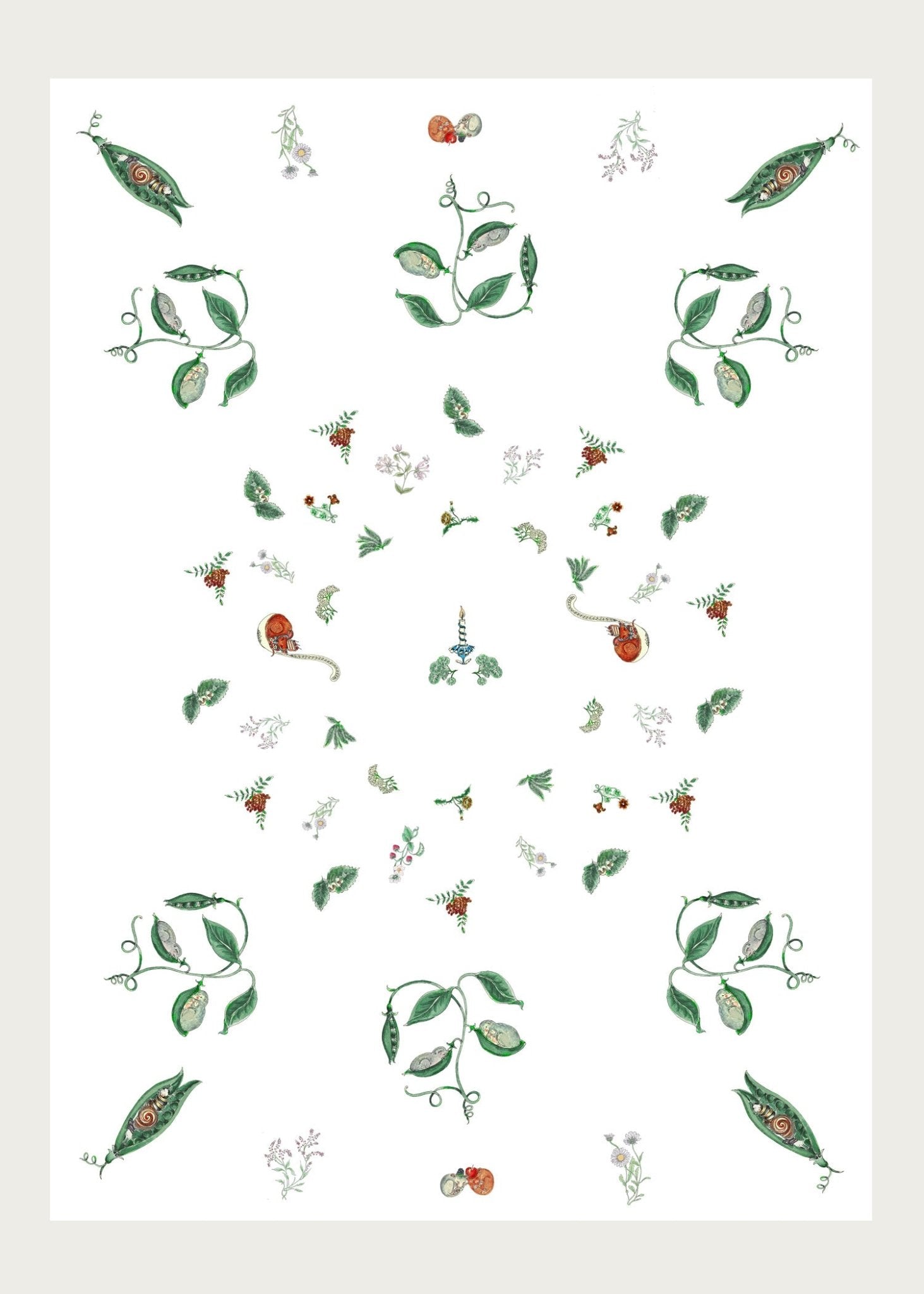 Eat the Seasons Organic Cotton Tablecloth - Forivor