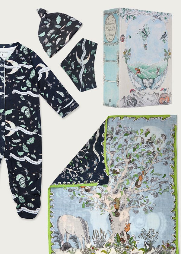 Enchanted Forest X Bird of Paradise (Blue) - Baby Gift Set - Forivor