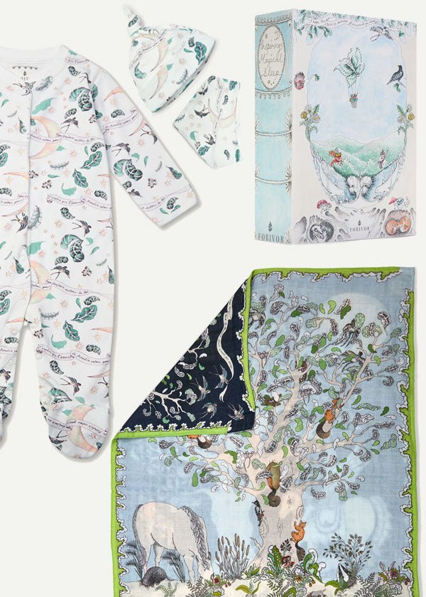 Enchanted Forest X Bird of Paradise (White) - Baby Gift Set - Forivor