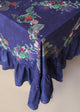 Hedgerow Cross Organic Cotton Tablecloth - Blue - Forivor