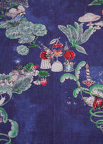 Hedgerow Cross Organic Cotton Tablecloth - Blue - Forivor