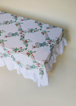 Hedgerow Cross Organic Cotton Tablecloth - White - Forivor