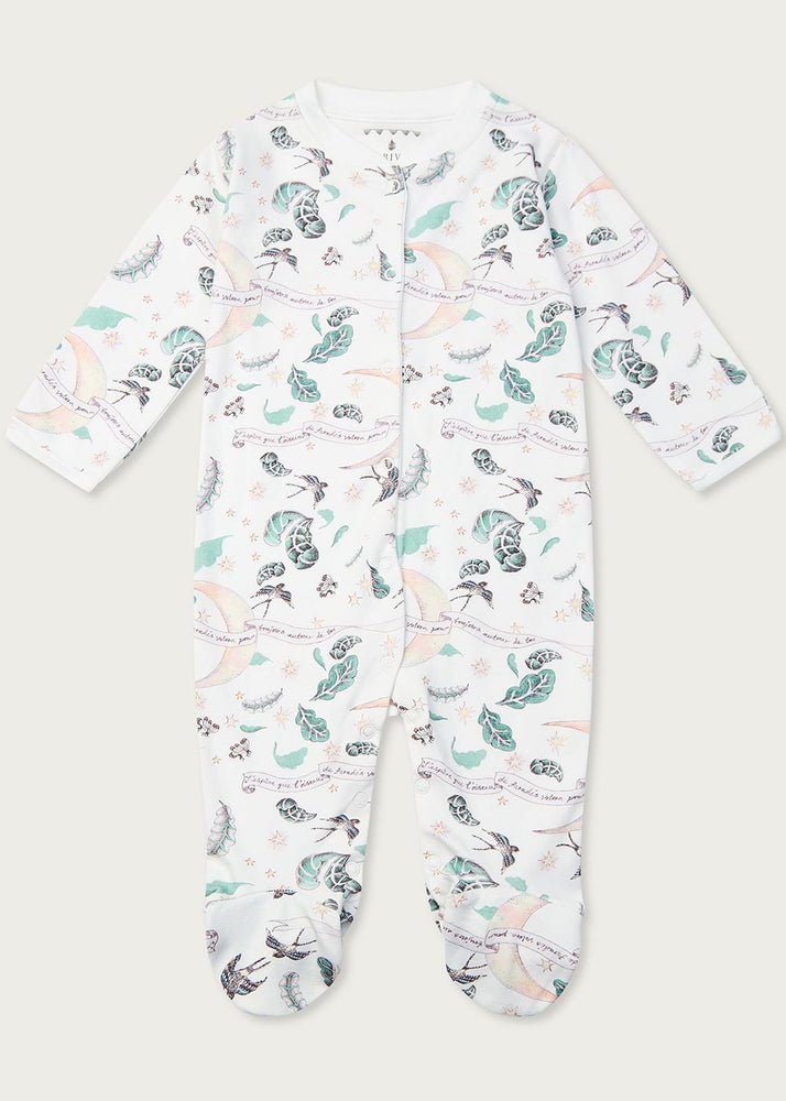 I hope the bird of paradise flies around you always Organic Cotton Babygrow - Forivor