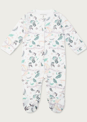 I hope the bird of paradise flies around you always Organic Cotton Babygrow - Forivor