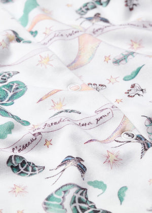 I hope the bird of paradise flies around you always Organic Cotton Babygrow - Forivor