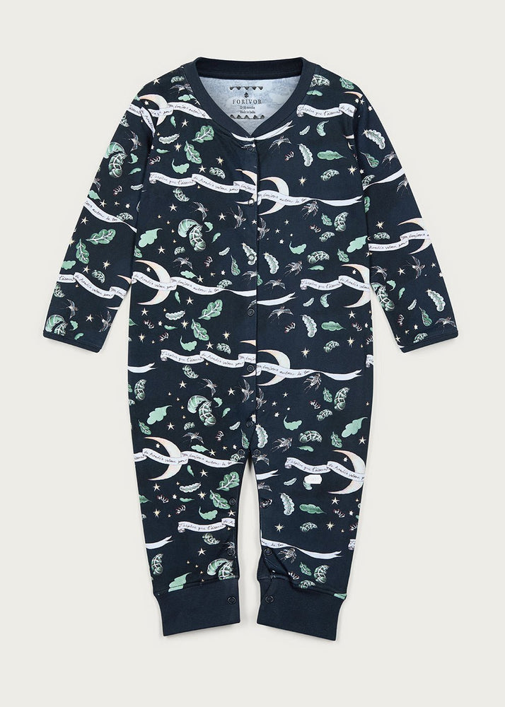 'I hope the bird of paradise flies around you always' Organic Cotton Footless Romper - Forivor