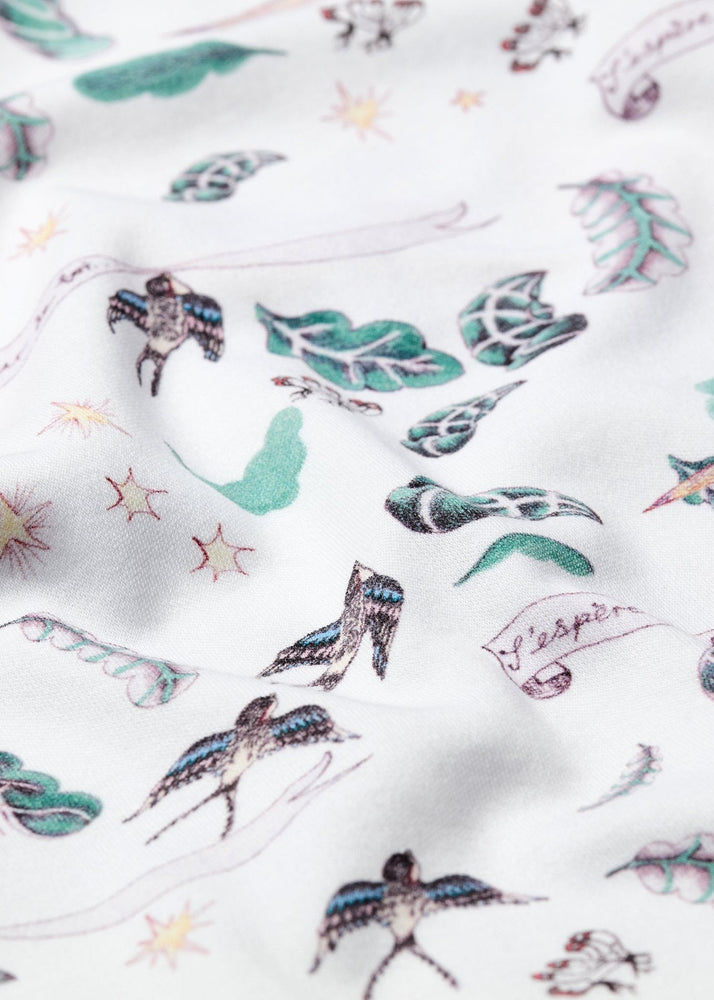 'I hope the bird of paradise flies around you always' Organic Cotton Kids Pyjama Set - Forivor