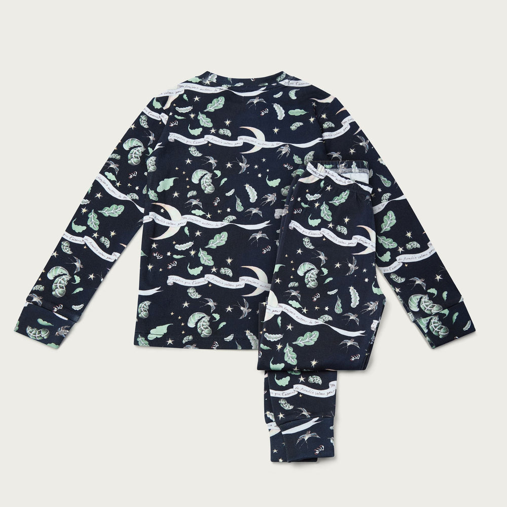 'I hope the bird of paradise flies around you always' Organic Cotton Kids Pyjama Set - Forivor