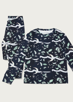 'I hope the bird of paradise flies around you always' Organic Cotton Kids Pyjama Set - Forivor