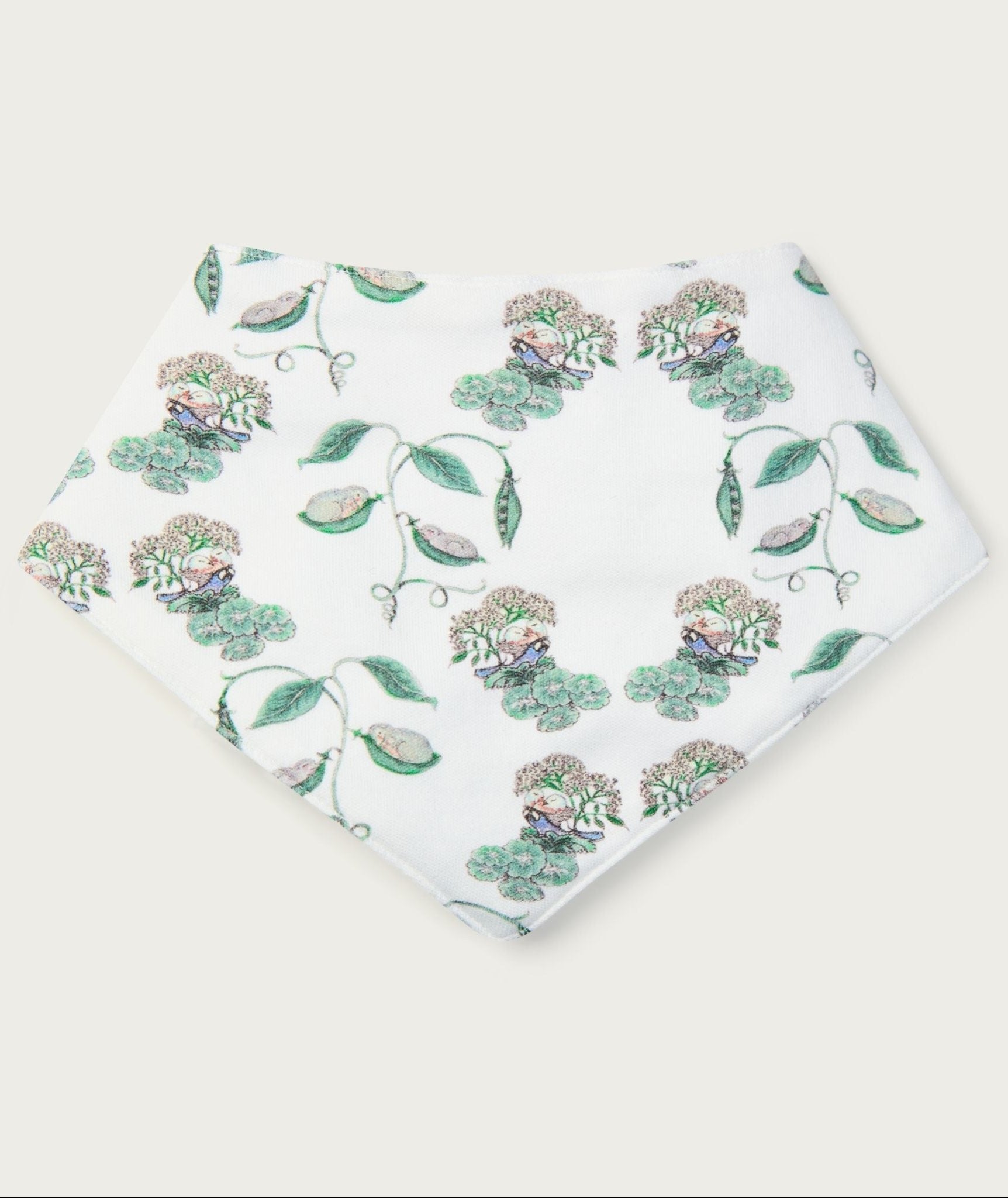 Peas in a Pod Organic Cotton Baby Neckerchief - Forivor