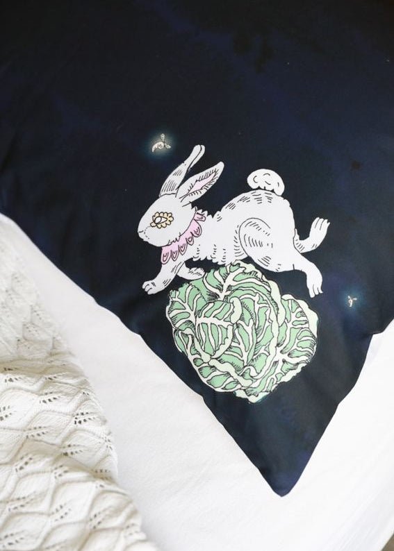 Rabbits and Cabbages Pillow Slip - Forivor