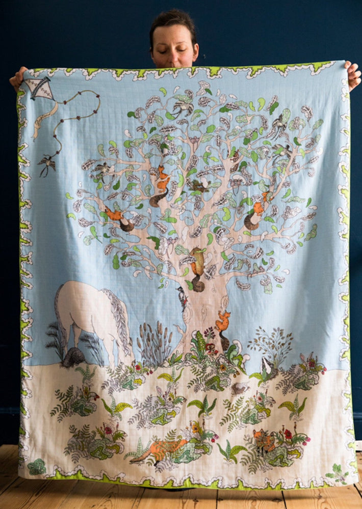 The Enchanted Forest Muslin Blanket - Large - Forivor