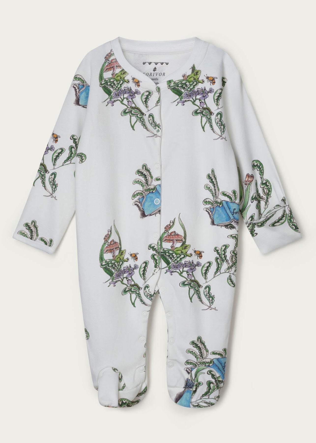 The Frog and the Book Organic Cotton Babygrow - Forivor
