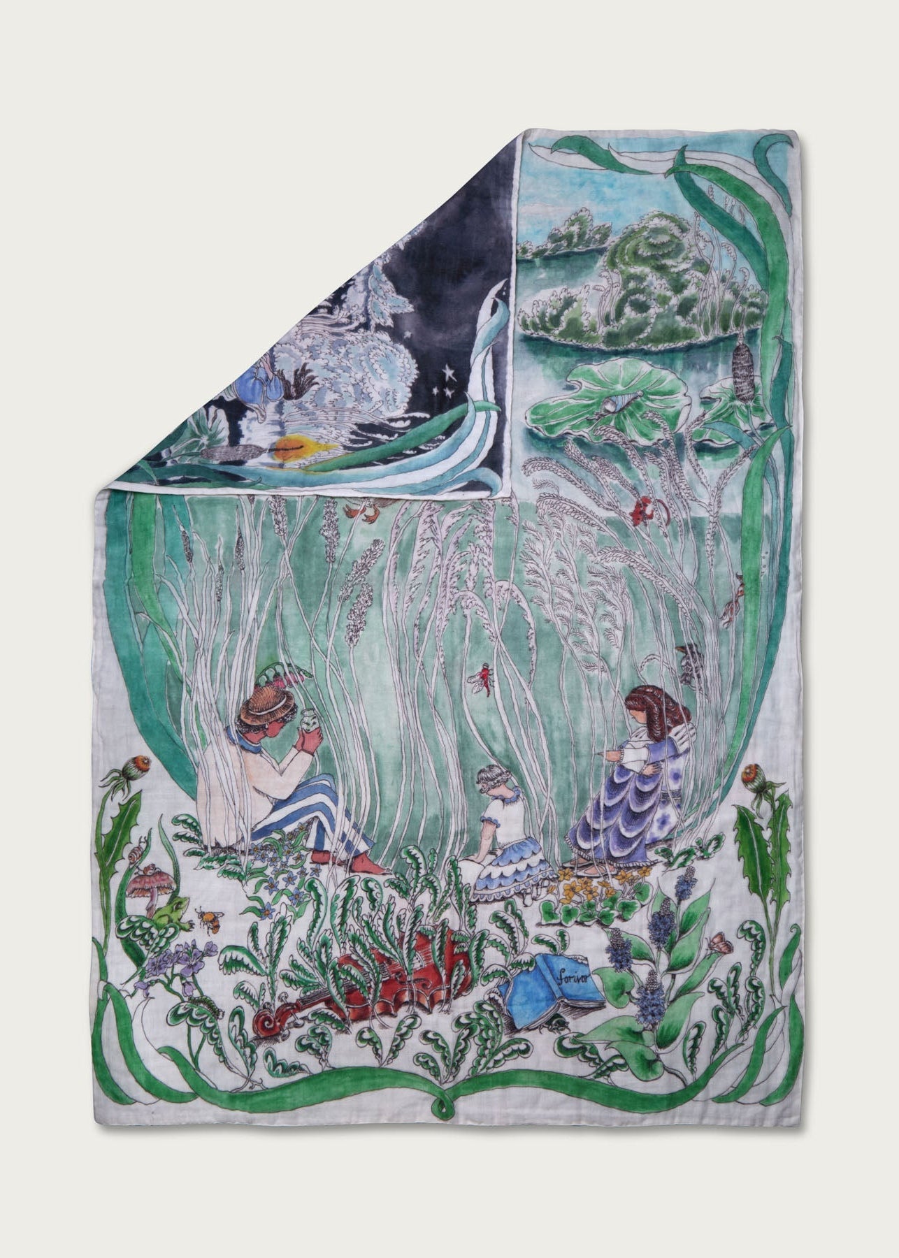 The Pond Dance Muslin Blanket - Large - Forivor