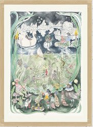 The Pond Dance Nighttime - Fine Art Print - Forivor