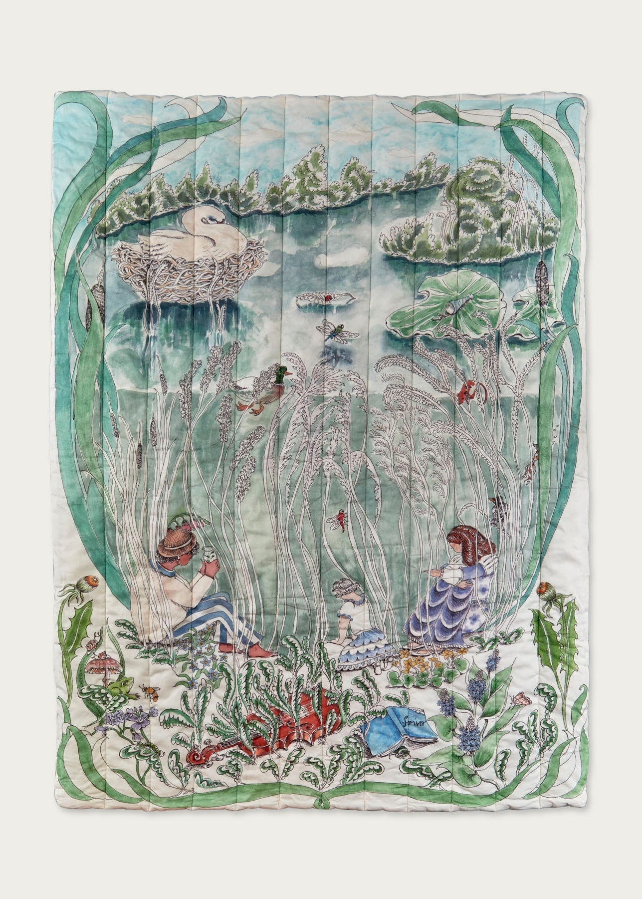 The Pond Dance Quilted Blanket - Forivor