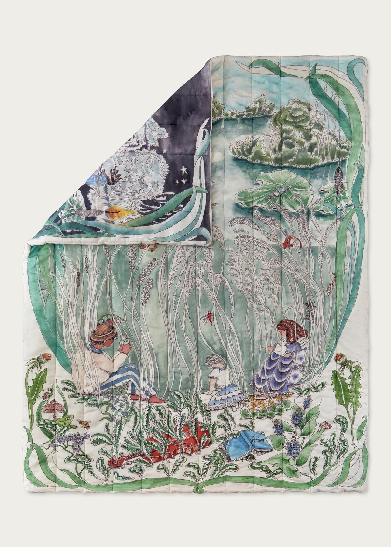 The Pond Dance Quilted Blanket - Forivor