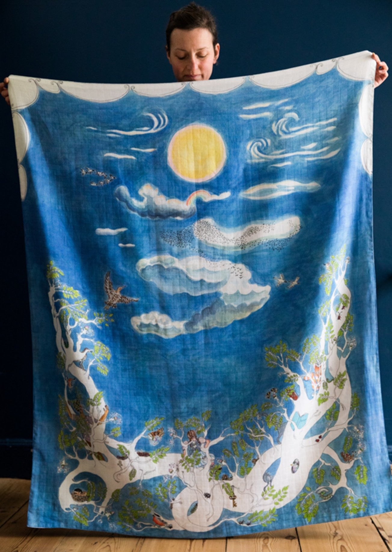 The Space Above the Ground Muslin Blanket - Large - Forivor