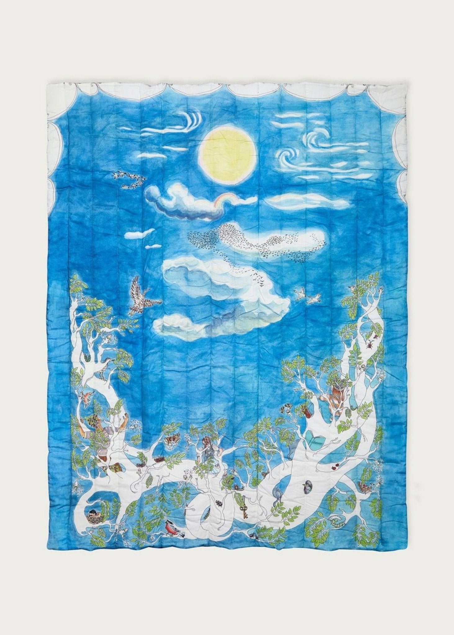 The Space Above the Ground Organic Cotton Quilted Blanket – Forivor