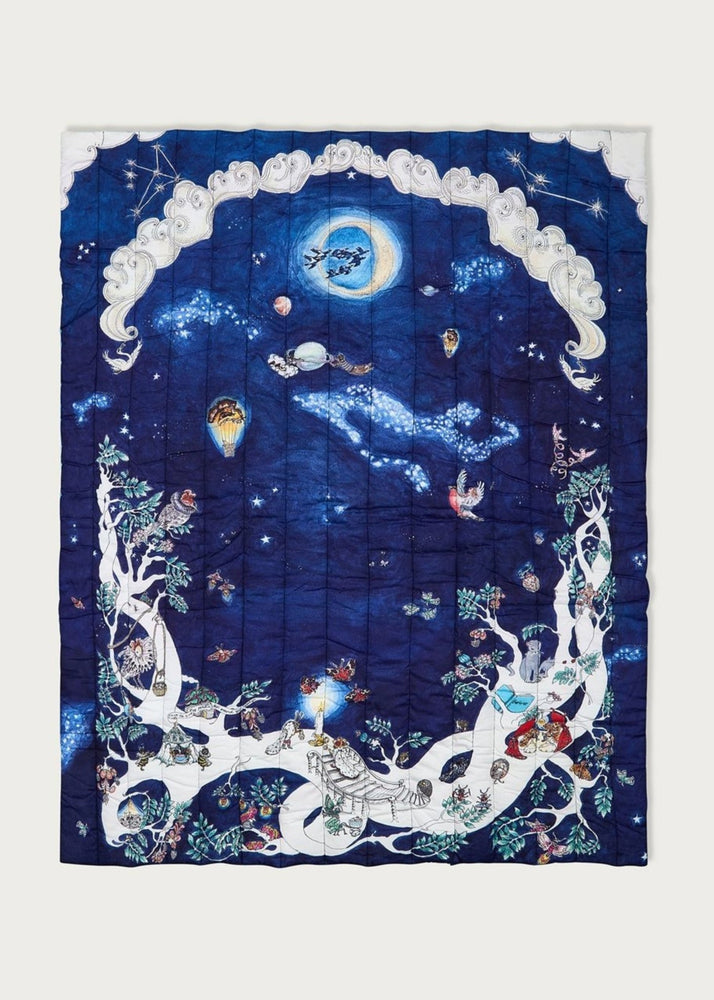 The Space Above the Ground Quilted Blanket - Forivor