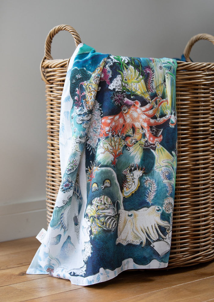 The Legends of the Sea Muslin Blanket - Large